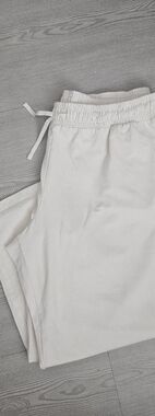 Women's Cream Elastic-Waist Lounge Pants